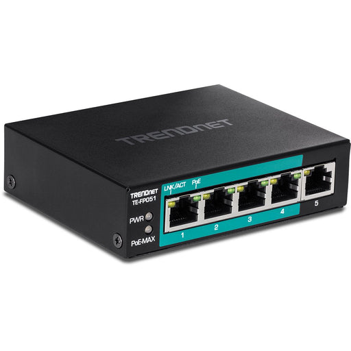 EAN 0710931161984 - Trendnet TE-FP051 switch No administrado Fast Ethernet (10/100) Energía sobre Ethernet (PoE) Negro imagen 1