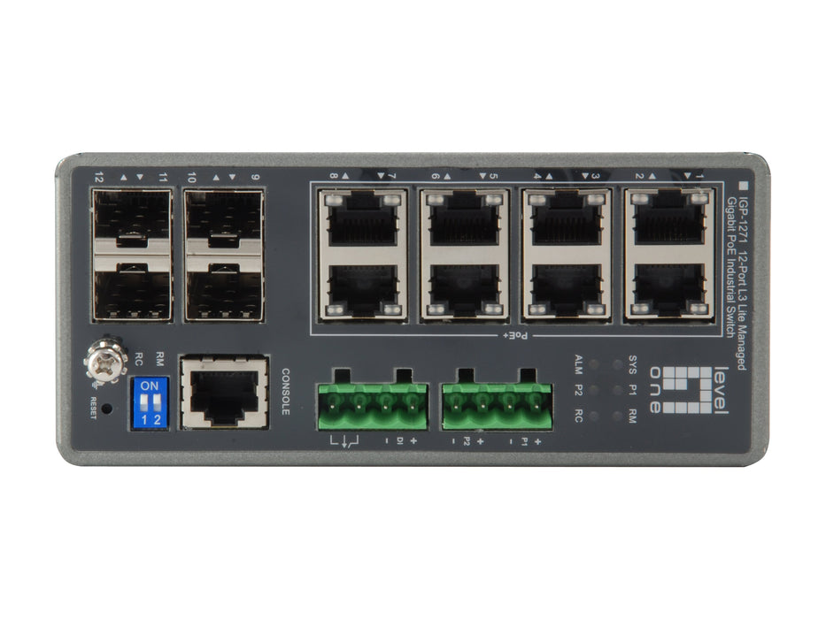 EAN 4015867202654 - LevelOne IGP-1271 switch Gestionado L3 Gigabit Ethernet (10/100/1000) Energía sobre Ethernet (PoE) Gris imagen 2