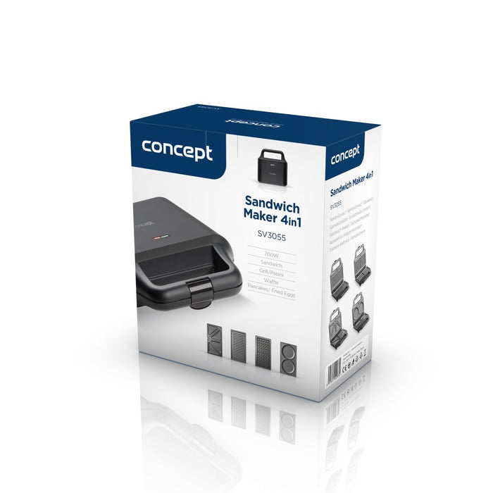 EAN 8595631022832 - Concept SV3055 sandwichera 700 W Negro imagen 13