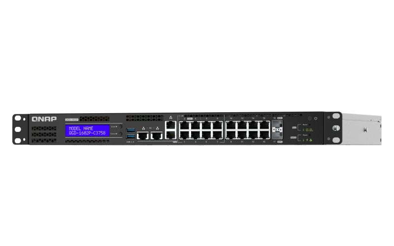 EAN 4711103084274 - QNAP QGD-1602 Gestionado L2 Gigabit Ethernet (10/100/1000) 1U Negro, Gris imagen 3