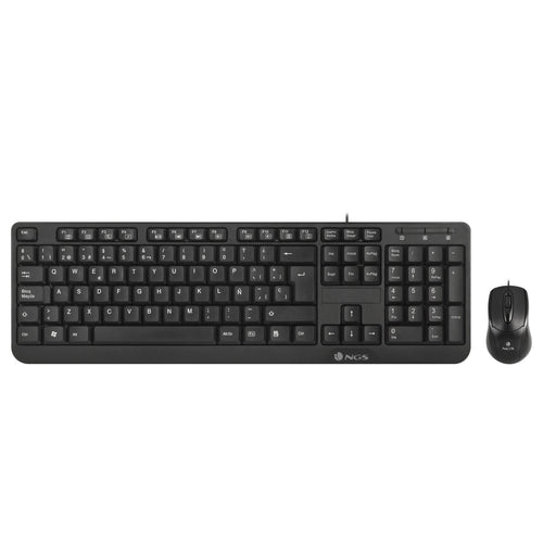 EAN 8435430609479 - NGS Cocoa Kit, QWERTY, ES teclado Ratón incluido Universal USB Negro imagen 2