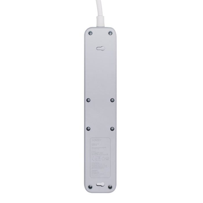EAN 5901986047834 - Savio Power strip 4 sockets 3m white LZ-08 4 salidas AC Tipo E Blanco imagen 8