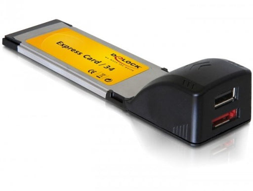 EAN 4043619662180 - DeLOCK Express Card > 1x USB 2.0 + 1x eSATA tarjeta y adaptador de interfaz imagen 1