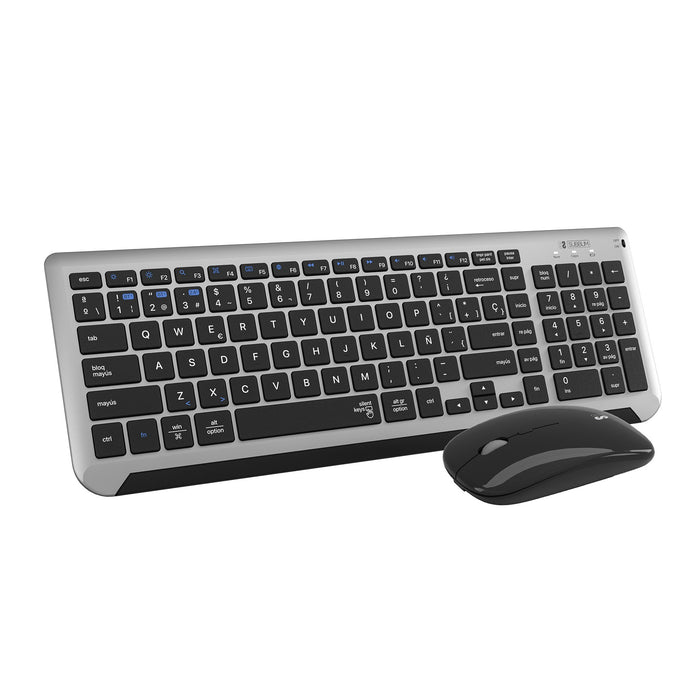 EAN 8436586742638 - SUBBLIM SUBKBC-DCEP20 teclado Ratón incluido Universal RF Wireless + Bluetooth QWERTY Español Negro, Gris imagen 1