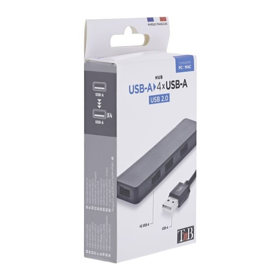 EAN 3303170114858 - T'nB HUBUSBFIRST base para portátil y replicador de puertos Alámbrico USB 2.0 Negro imagen 4