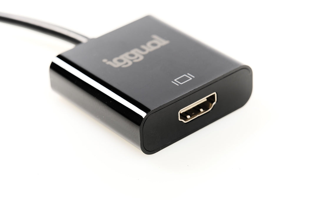 EAN 8435364318041 - iggual IGG318041 adaptador de cable de vídeo 0,25 m DisplayPort HDMI Negro imagen 1