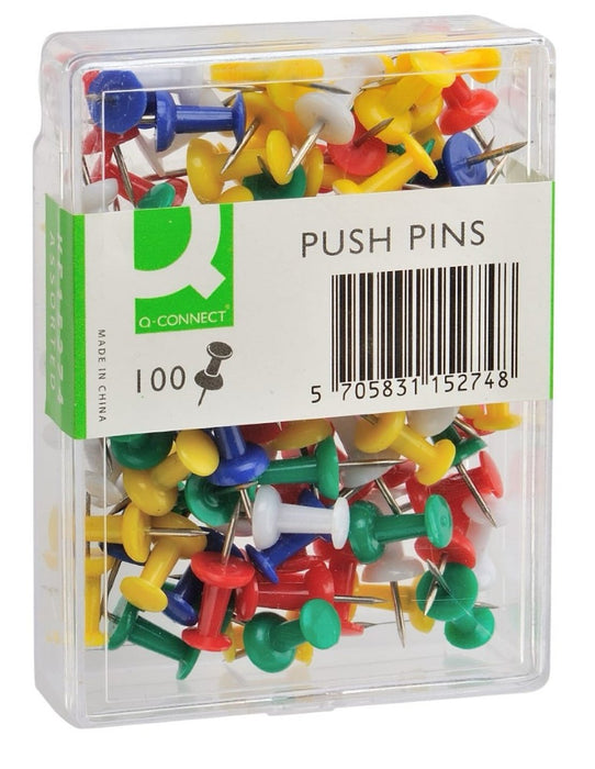 EAN 8423473165236 - Q-CONNECT KF15274 chincheta Multicolor 100 pieza(s) imagen 1