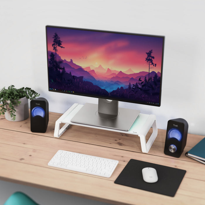 EAN 8713439253511 - Trust 25351 soporte para monitor Escritorio Transparente, Blanco imagen 3