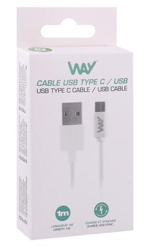 EAN 3303170097786 - T'nB WTCUSB1 cable USB 1 m USB C USB A Blanco imagen 2