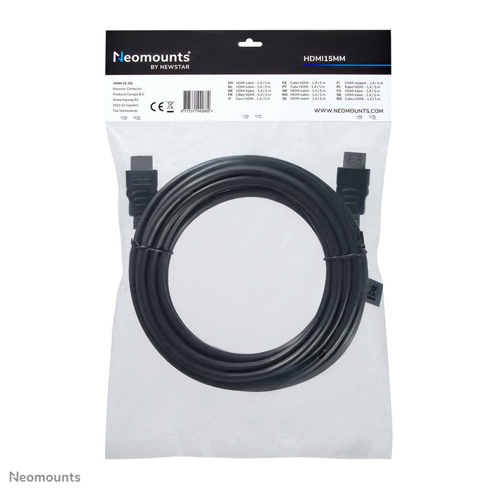 EAN 8717371442682 - Neomounts HDMI15MM cable HDMI 5 m HDMI tipo A (Estándar) Negro imagen 5