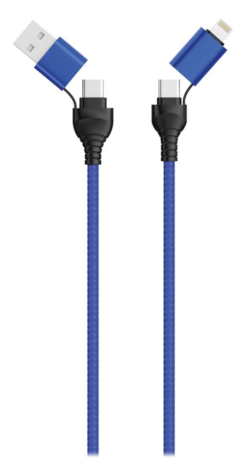 EAN 4010425973687 - 2GO 797368 cable USB 1,2 m USB A/USB C USB C/Lightning Negro, Azul imagen 1