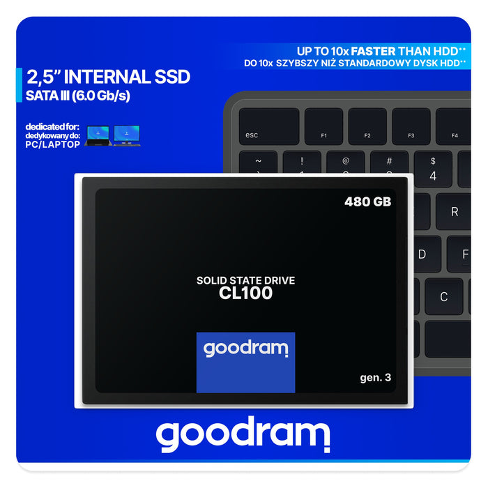 EAN 5908267923412 - Goodram CL100 gen.3 480 GB 2.5" Serial ATA III 3D NAND imagen 8
