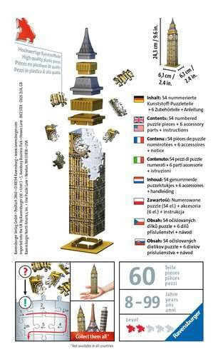 EAN 4005556112463 - Ravensburger Mini Big Ben Puzle 3D Edificios imagen 2