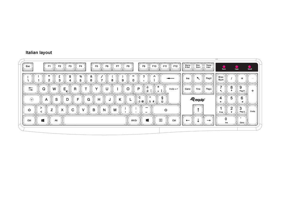 EAN 4015867223796 - Equip 245213 teclado Oficina USB QWERTY Italiano Negro imagen 2