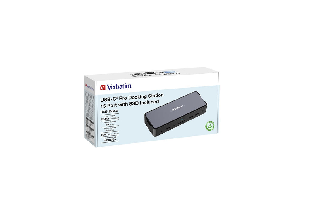 EAN 0023942321743 - Verbatim CDS-15SSD Alámbrico USB 3.2 Gen 1 (3.1 Gen 1) Type-C Negro, Gris imagen 4