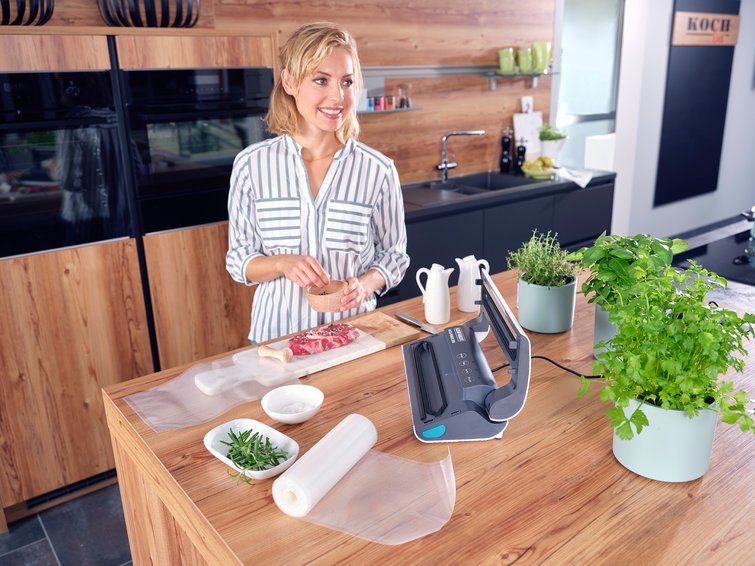 EAN 4006501032355 - Leifheit Vacu Power 300 sellador al vacío 750 mbar Negro, Turquesa, Blanco imagen 22