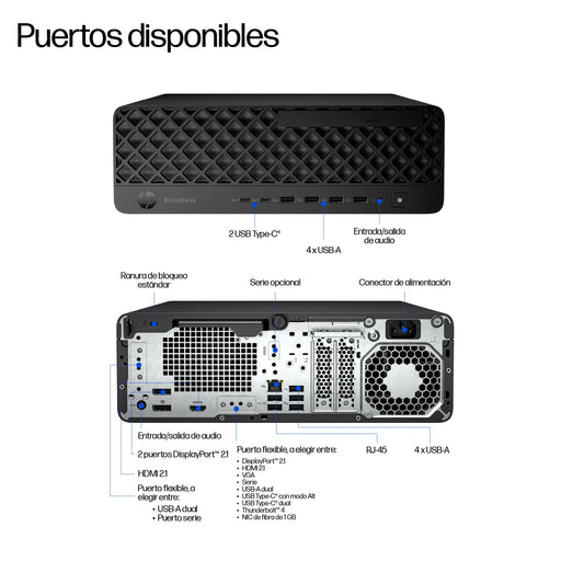 EAN 199764821522 - HP EliteDesk 8 SFF G1i Desktop AI PC Intel Core Ultra 5 235 16 GB DDR5-SDRAM 512 GB SSD Windows 11 Pro imagen 2