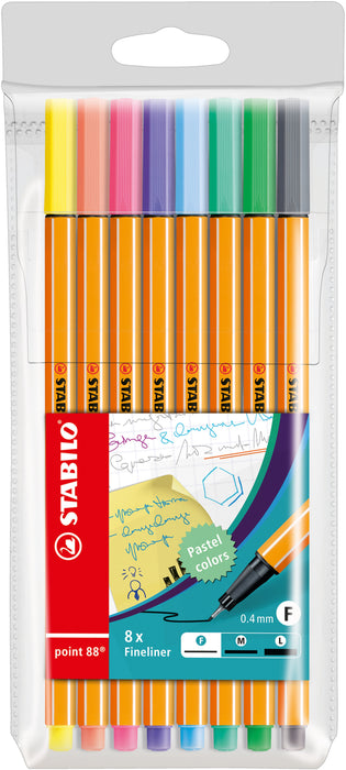 EAN 4006381493499 - STABILO point 88 rotulador de punta fina Medio Multicolor 8 pieza(s) imagen 1