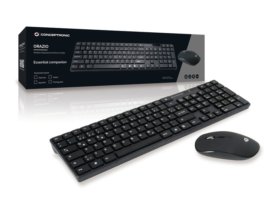 EAN 4015867208625 - Conceptronic ORAZIO01DE teclado Ratón incluido Hogar RF inalámbrico QWERTZ Alemán Negro imagen 5