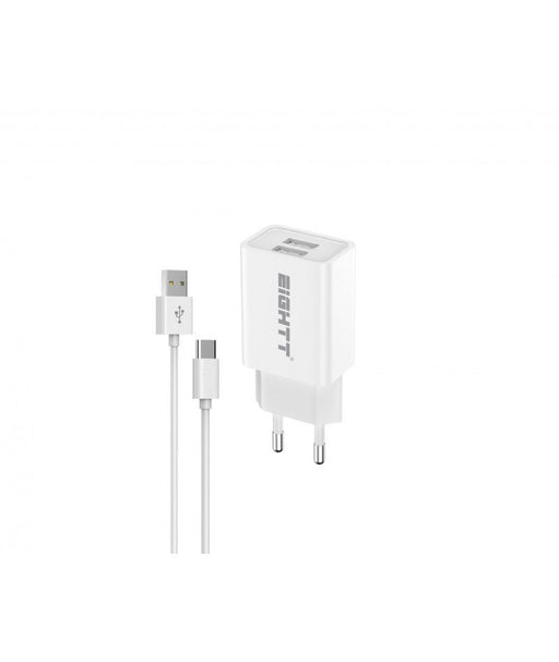 EAN 8425402168462 - Eightt ECW-C cargador de dispositivo móvil Universal Blanco Corriente alterna Interior imagen 1