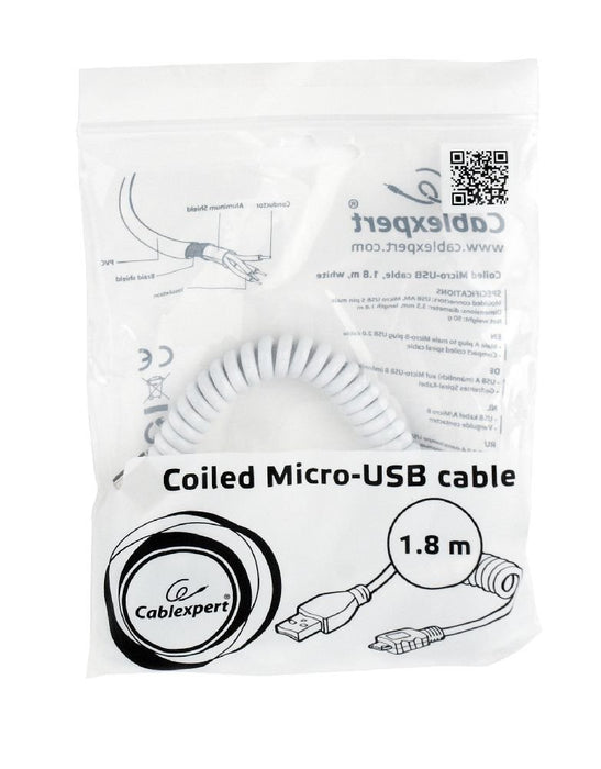 EAN 8716309099066 - Gembird CC-MUSB2C-AMBM-6-W cable USB USB 2.0 1,8 m USB A Micro-USB B Blanco imagen 3