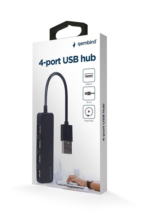 EAN 8716309124713 - Gembird UHB-U2P4-06 hub de interfaz USB 2.0 Type-A 480 Mbit/s Negro imagen 3