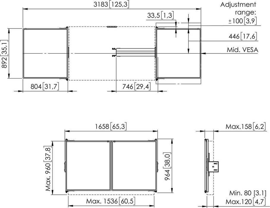EAN 8712285410567 - Vogel's RISE WBS65M Blanco imagen 4