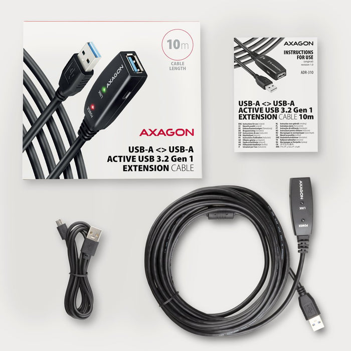 EAN 8595247907257 - Axagon N ADR-310 USB 3.2 Gen 1 A-M -> A-F aktivni prodluovaci repeater kabel cable USB USB 3.2 Gen 1 (3. imagen 8