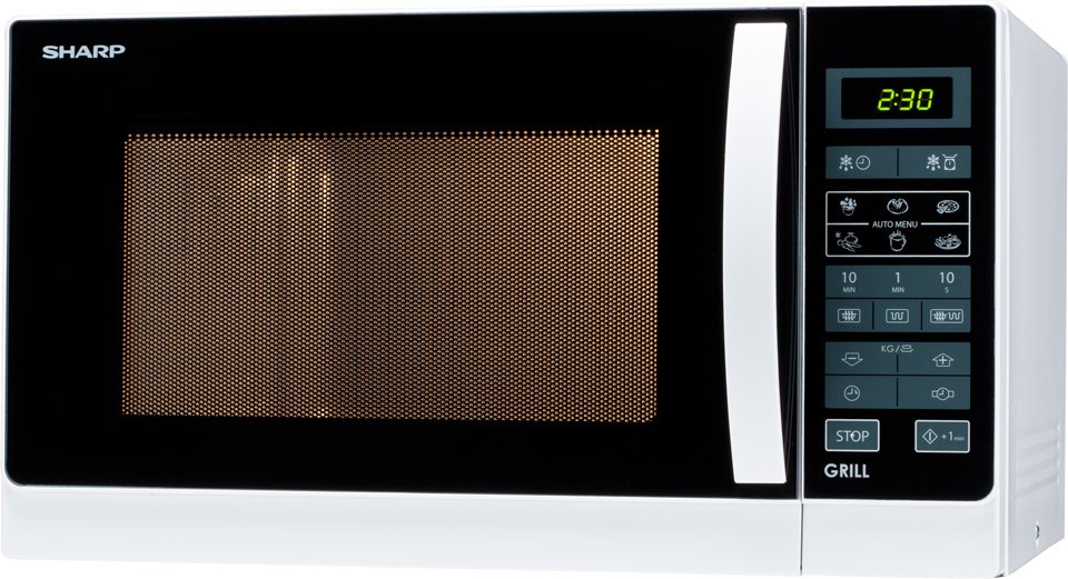 EAN 4974019744469 - Sharp Home Appliances R-742WW microondas Negro, Blanco Microondas con grill Encimera 25 L 900 W imagen 1