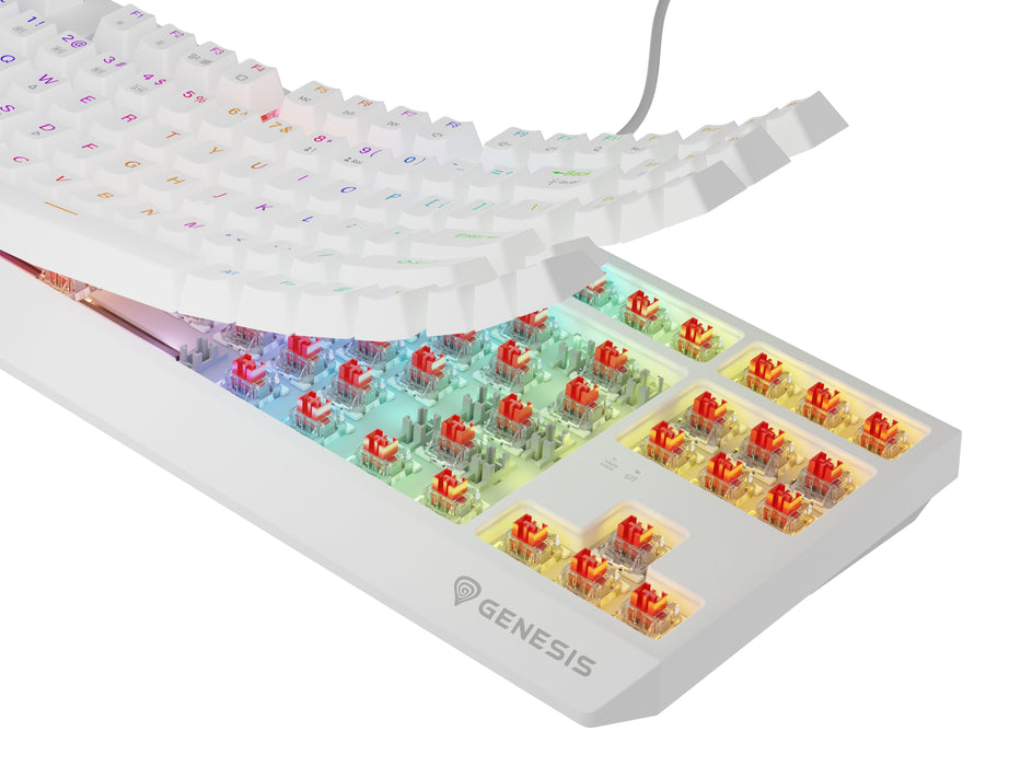 EAN 5901969444469 - GENESIS Thor 230 TKL teclado Juego USB + RF Wireless + Bluetooth QWERTY Inglés de EE. UU. Blanco imagen 15