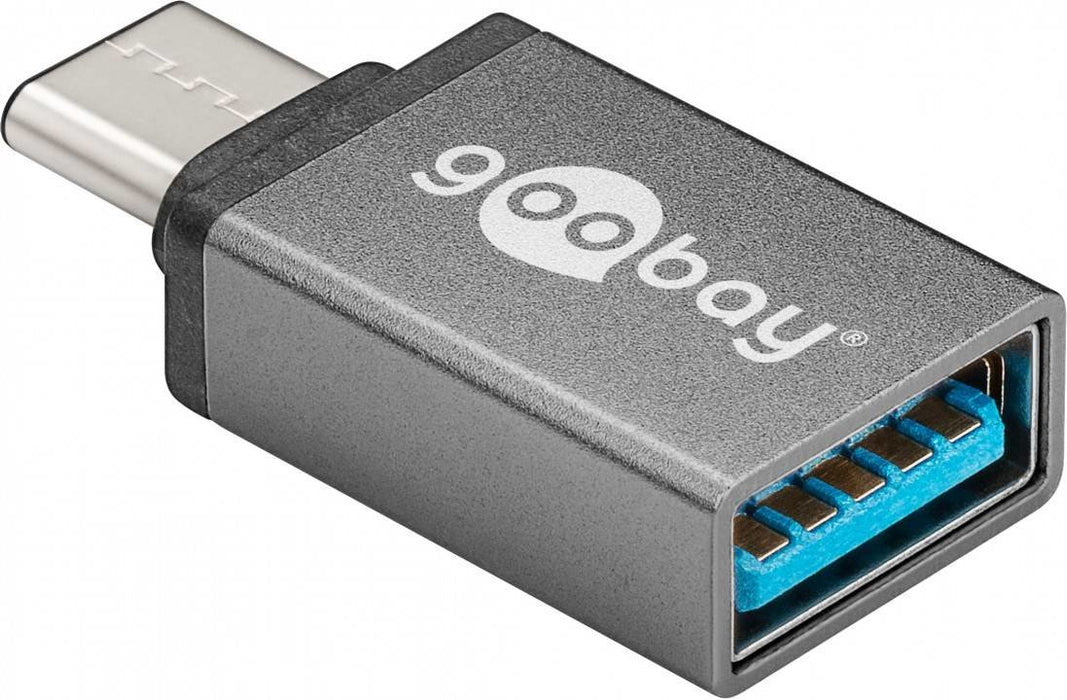 EAN 4040849566219 - Goobay 56621 cambiador de género para cable USB-C USB 3.0 female (Type A) Gris imagen 1
