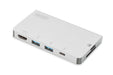 EAN 4016032450481 - Digitus DA-70867 base para portátil y replicador de puertos USB 3.2 Gen 1 (3.1 Gen 1) Type-C Plata imagen 1