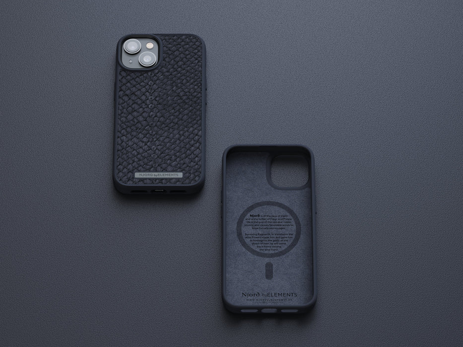 EAN 8720574620542 - Njord byELEMENTS Salmon Leather Magsafe funda para teléfono móvil 15,5 cm (6.1") Negro imagen 15