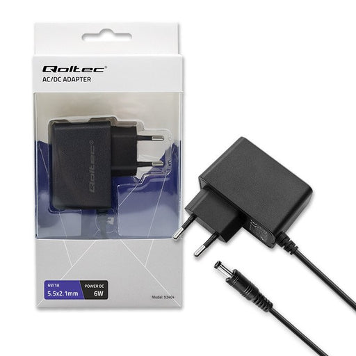 EAN 5901878524047 - Qoltec 52404 adaptador e inversor de corriente Interior 6 W Negro imagen 1