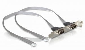 EAN 4043619417919 - DeLOCK Slot bracket 2 x COM port (2 mm pitch) cable de serie Plata DB-9 imagen 1