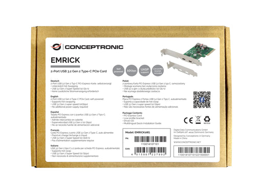 EAN 4015867227992 - Conceptronic EMRICK08G tarjeta y adaptador de interfaz Interno USB 3.2 Gen 2 (3.1 Gen 2) imagen 2