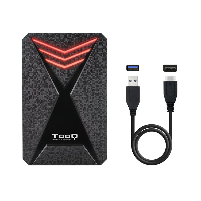 EAN 8433281009684 - TooQ TQE-2550RGB caja para disco duro externo Carcasa de disco duro/SSD Negro 2.5" imagen 5