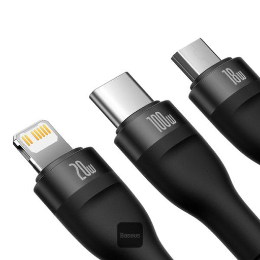 EAN 6932172608743 - Baseus CASS030101 cable USB 1,2 m USB A/USB C USB C/Micro-USB B/Lightning Negro imagen 2