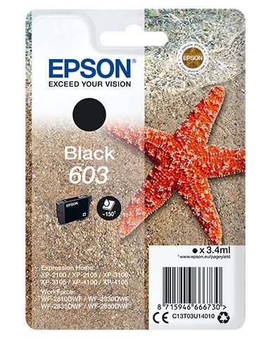 EAN 8715946666747 - Epson C13T03U14020 cartucho de tinta 1 pieza(s) Original Rendimiento estándar Negro imagen 1