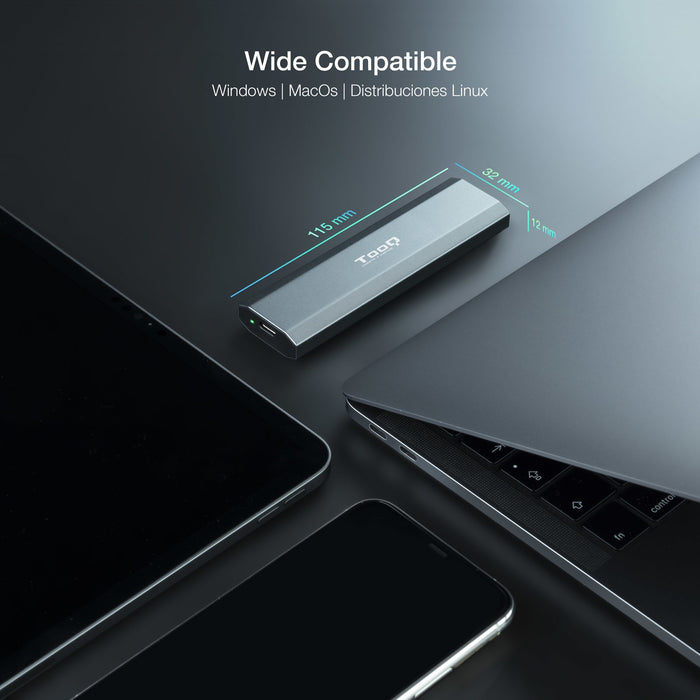 EAN 8433281011434 - TooQ Shura Caja externa para unidad de estado sólido (SSD) Gris M.2 imagen 6