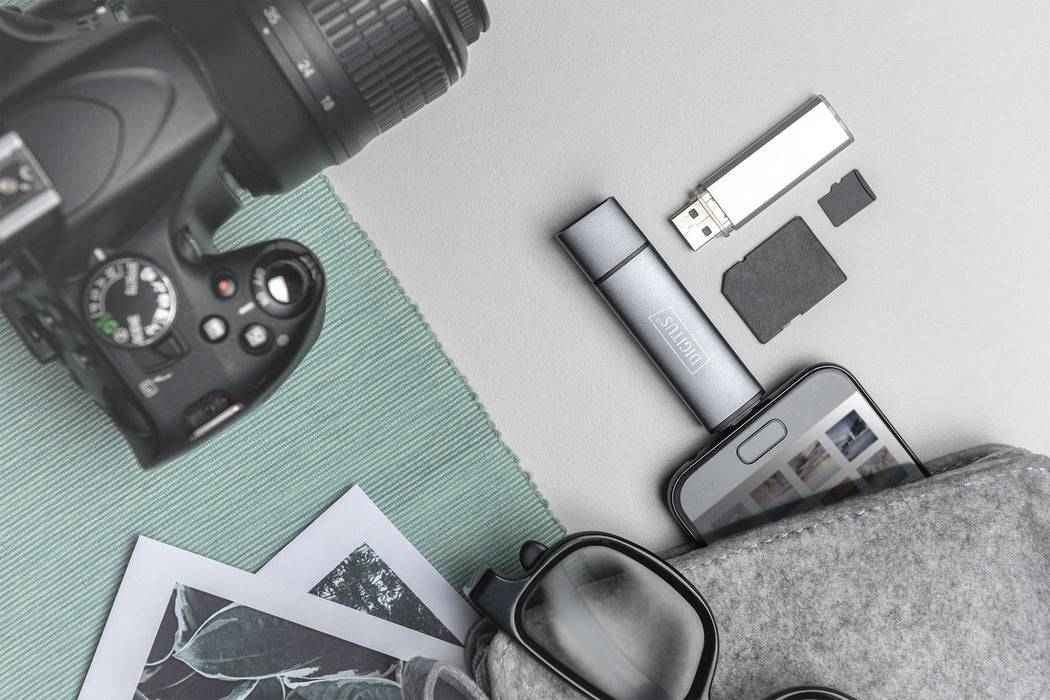 EAN 4016032464464 - Digitus DA-70886 lector de tarjeta USB 3.2 Gen 1 (3.1 Gen 1) Type-A/Type-C Aluminio imagen 6