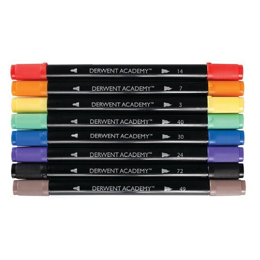 EAN 0043100982067 - Derwent Academy marcador 8 pieza(s) Punta de pincel Multicolor imagen 2