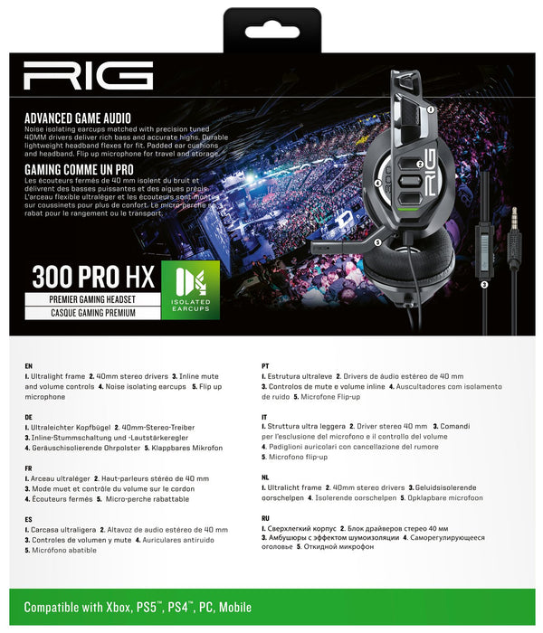 EAN 3665962009248 - NACON RIG 300 PRO HX Auriculares Alámbrico Diadema Juego Negro imagen 6