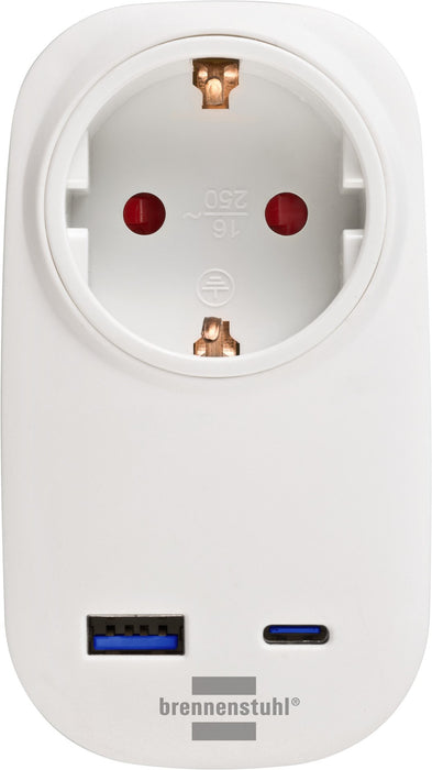 EAN 4007123696000 - Brennenstuhl 1508210010 adaptador de enchufe eléctrico Tipo F Blanco imagen 2