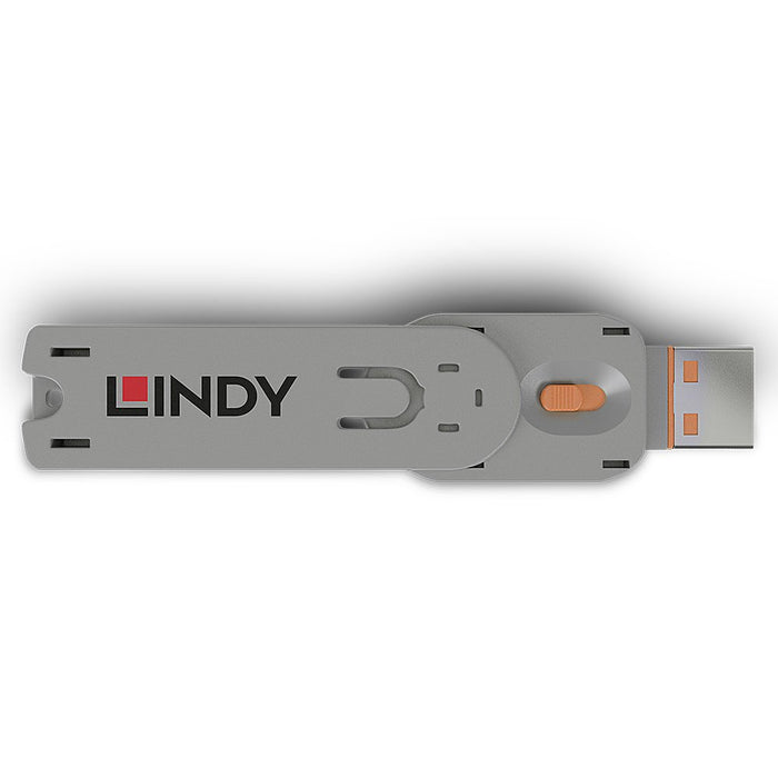 EAN 4002888406239 - Lindy 40623 bloqueador de puerto Llave de bloqueador de puerto USB tipo A Naranja Acrilonitrilo butadieno imagen 2