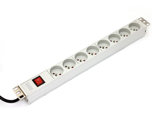 EAN 5907772590461 - Digitus A-19-STRIP-2-IMP unidad de distribución de energía (PDU) 8 salidas AC 1U Blanco imagen 1