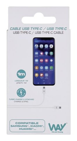 EAN 3303170111888 - T'nB WTCUSBC01 cable USB 1 m USB C Blanco imagen 4