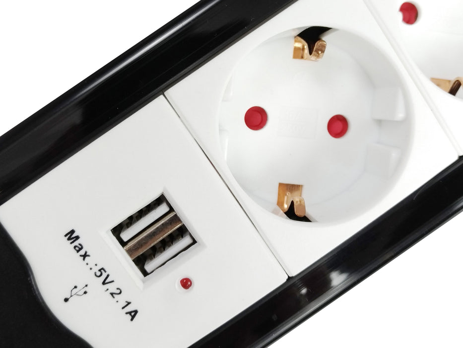 EAN 4015867222058 - Equip 245553 base múltiple 1,5 m 4 salidas AC Interior Negro, Blanco imagen 4