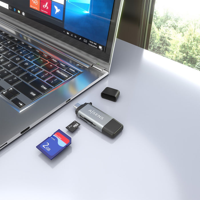 EAN 8435739903339 - AISENS ASCR-2AC11-GR lector de tarjeta USB 3.2 Gen 1 (3.1 Gen 1) Type-A/Type-C imagen 5