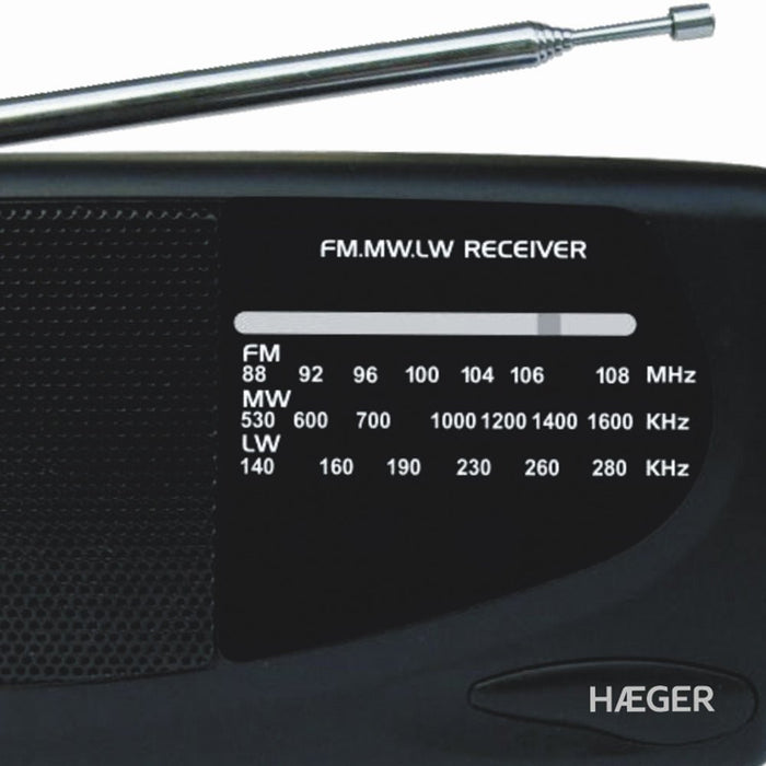 EAN 5608475006449 - Haeger PR-TRI.002A radio Portátil Negro imagen 3